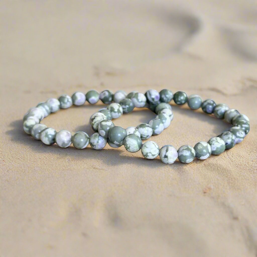 Genuine Peace Jade Gemstone Bead Bracelet