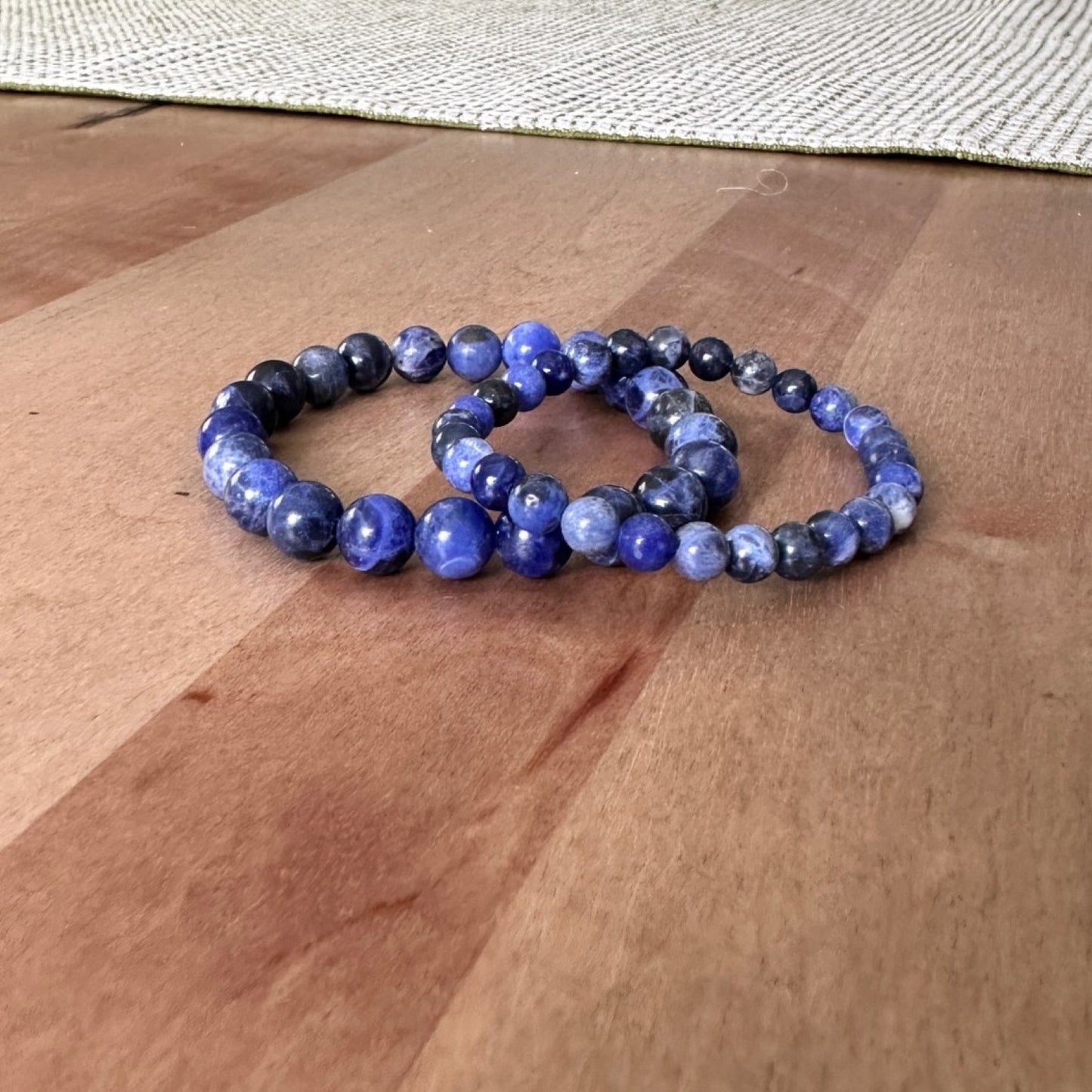 Genuine Sodalite Gemstone Bead Bracelet